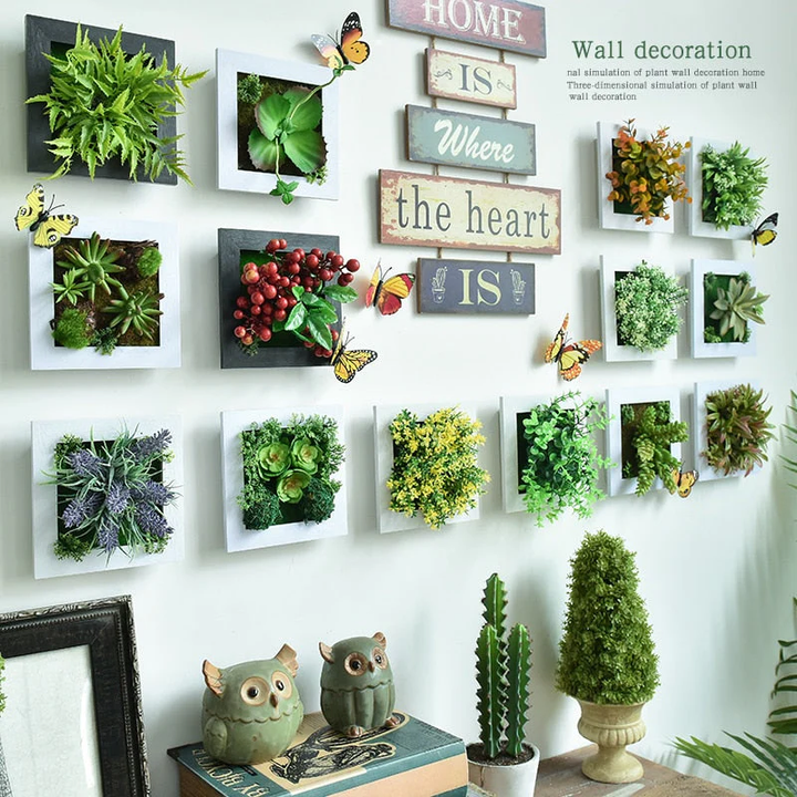 Lisslune | GreenFrame Wall Decoration – 3D Art Plant in Modern Hanging Frame