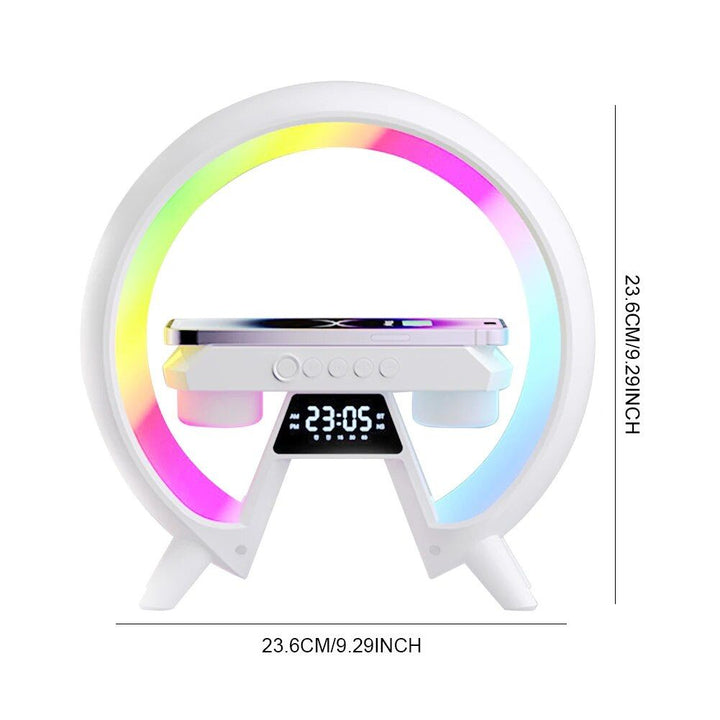 Lisslune | 3-in-1 Wireless Charging Stand with Bluetooth Speaker and RGB Night Light