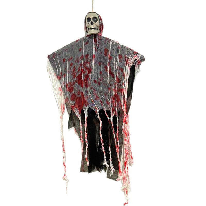 Lisslune | Halloween Hanging Decoration – Blood Red Luminous Skull Ghost