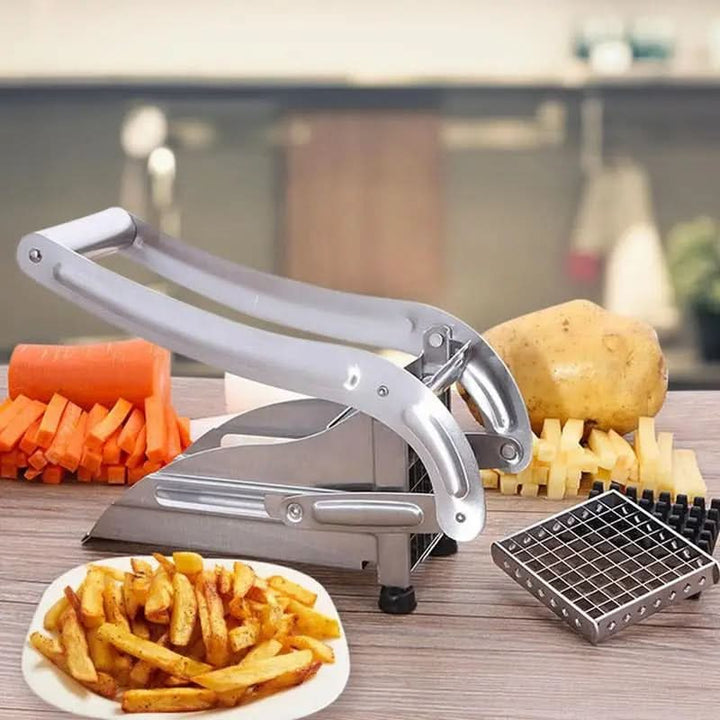 Lisslune | SmartFries Stainless Steel French Fry Cutter – 3 Blade Sizes