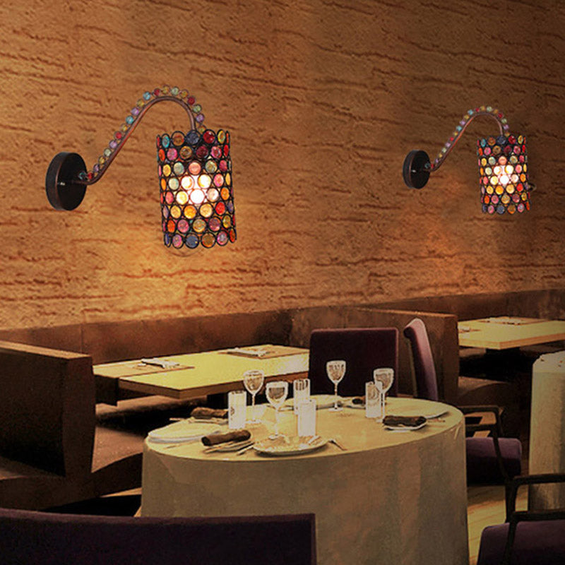 Skørter | Rust 1 Cup Wall Painting Light Fixture Art Deco Metal Cylinder Wall Lamp Shade for Restaurant