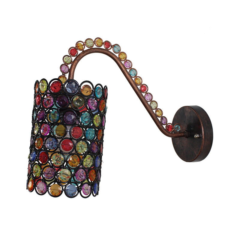 Skørter | Rust 1 Cup Wall Painting Light Fixture Art Deco Metal Cylinder Wall Lamp Shade for Restaurant