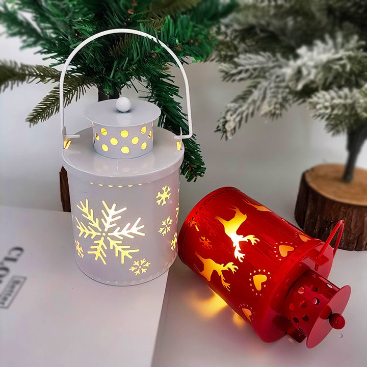 Lisslune | Electronic Christmas Candle with Flickering LED Light – Decorative Iron Candle Holder for Indoor