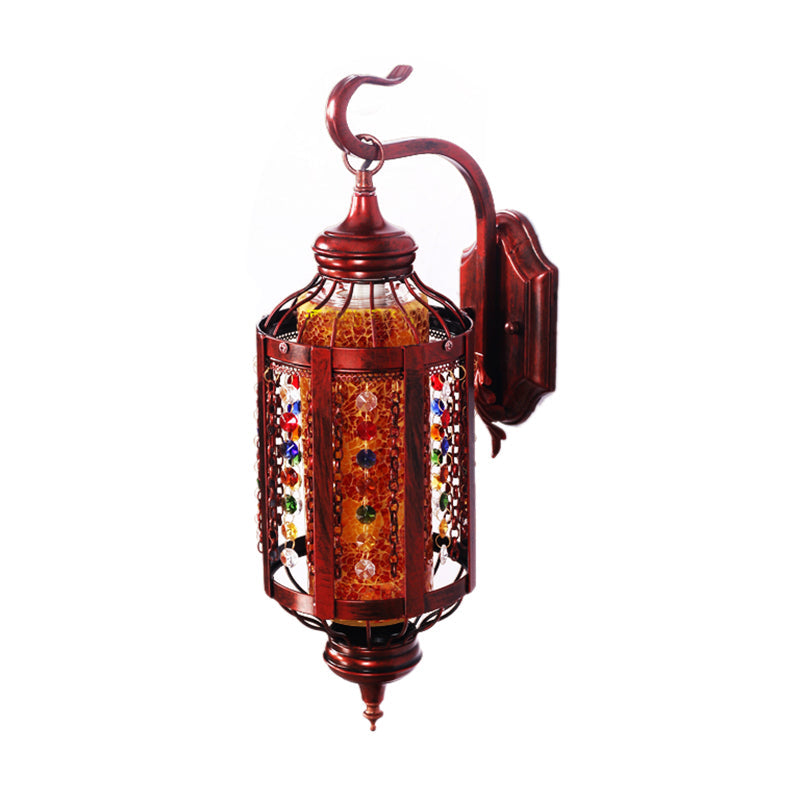 Skørter | Copper Lantern Wall Mount Lighting Antique Metal 1 Head Restaurant Wall Lamp Fixture