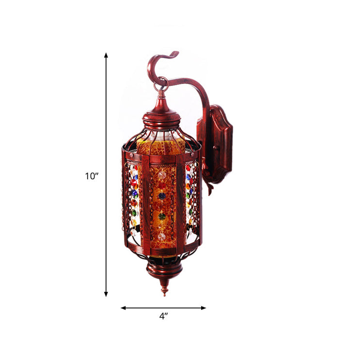 Skørter | Copper Lantern Wall Mount Lighting Antique Metal 1 Head Restaurant Wall Lamp Fixture