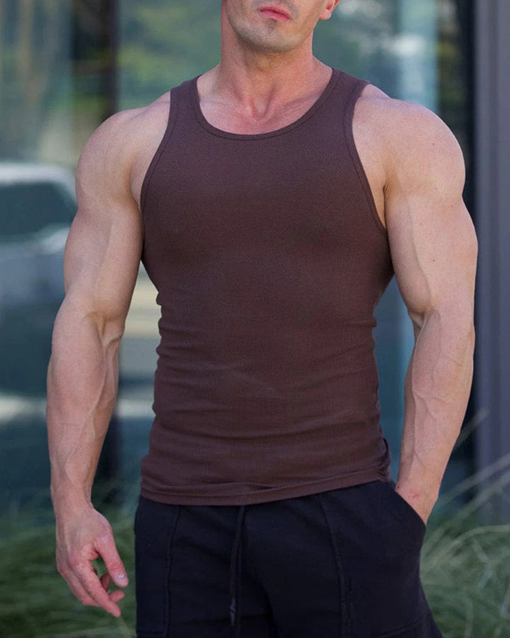Lisslune | Men's solid color sleeveless vest
