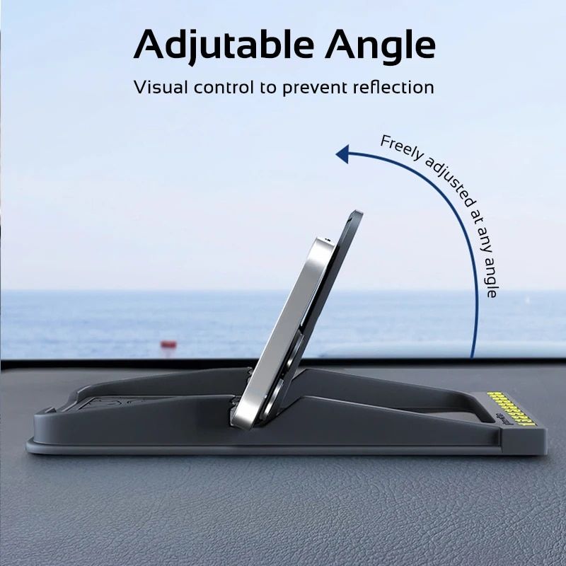 Lisslune | Universal 3-in-1 dashboard silicone phone holder with anti-slip GPS mat