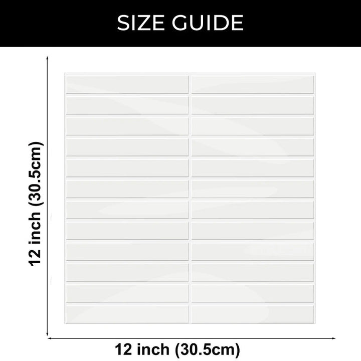 Lisslune | Self-adhesive 3D DIY Kit Kat tiles in glossy white