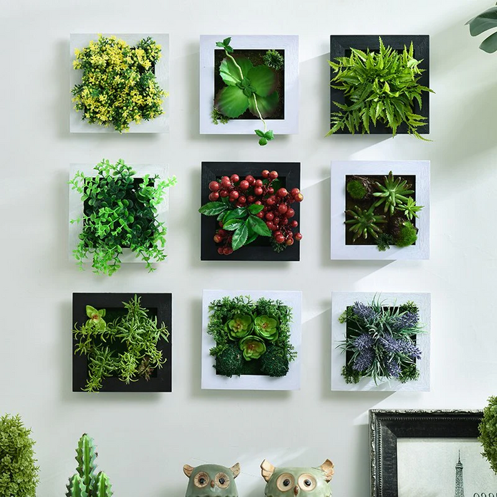Lisslune | GreenFrame Wall Decoration – 3D Art Plant in Modern Hanging Frame