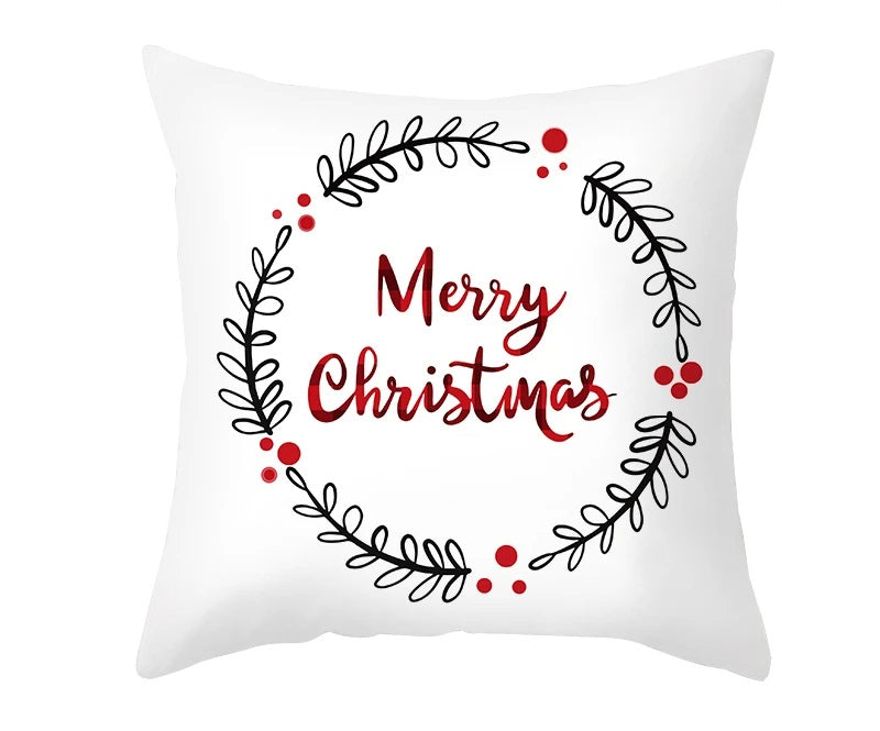 Lisslune | Christmas Cushion Cover – Festive Santa & Elk Design for Holiday Decor & Perfect New Year Gift
