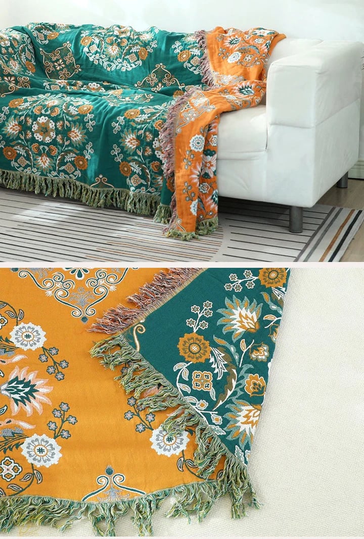 Lisslune | Cotton Queen Bedcover Sofa Blanket