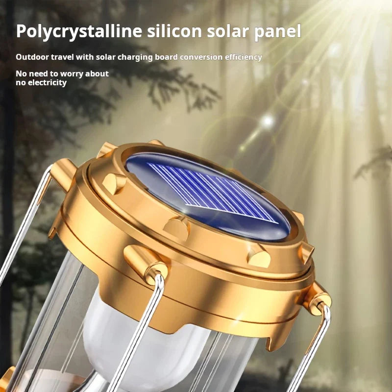 Lisslune | Solar Camping Lamp with USB Charging – Portable LED Lantern for Outdoor Activities and Emergencies