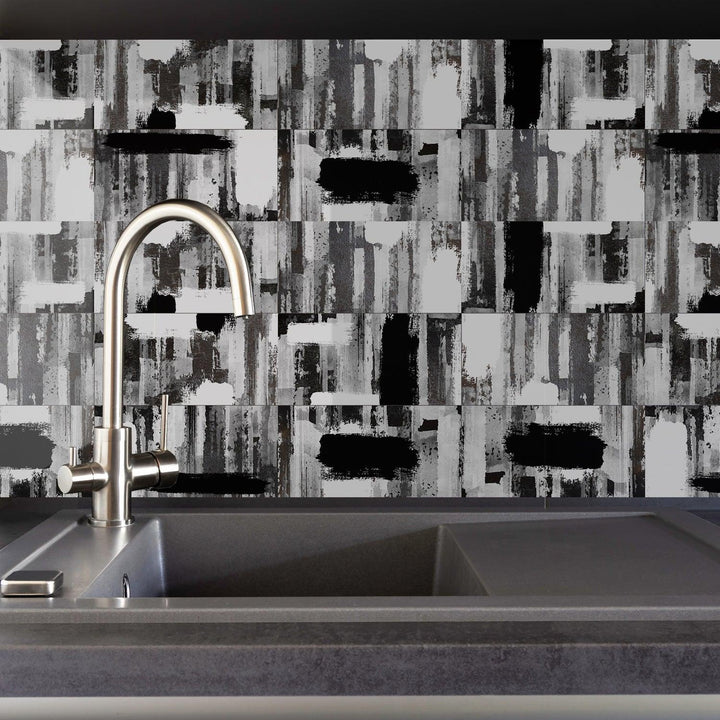 Lisslune | Elevate your home decor with waterproof black and gray brick style PVC wall stickers