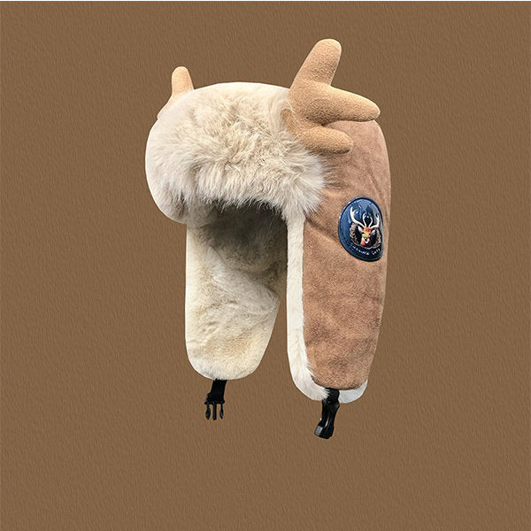 Lisslune | Deer Antler Winter Earflap Hat