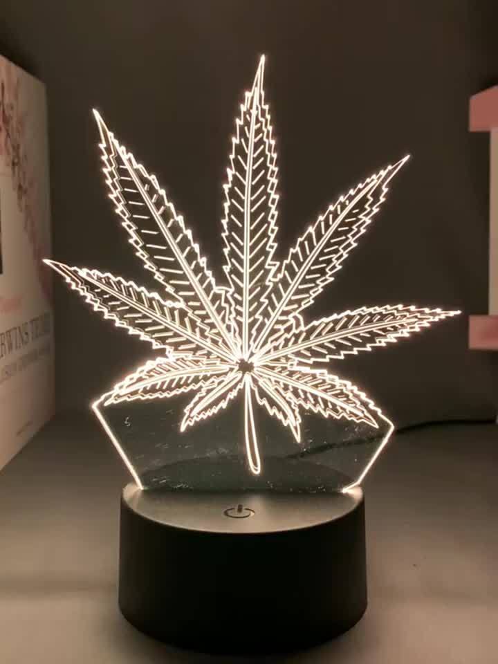 Lisslune | GlowBud - 3D Hemp Leaf Lamp