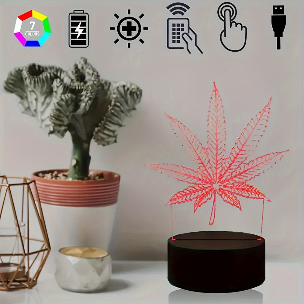 Lisslune | GlowBud - 3D Hemp Leaf Lamp
