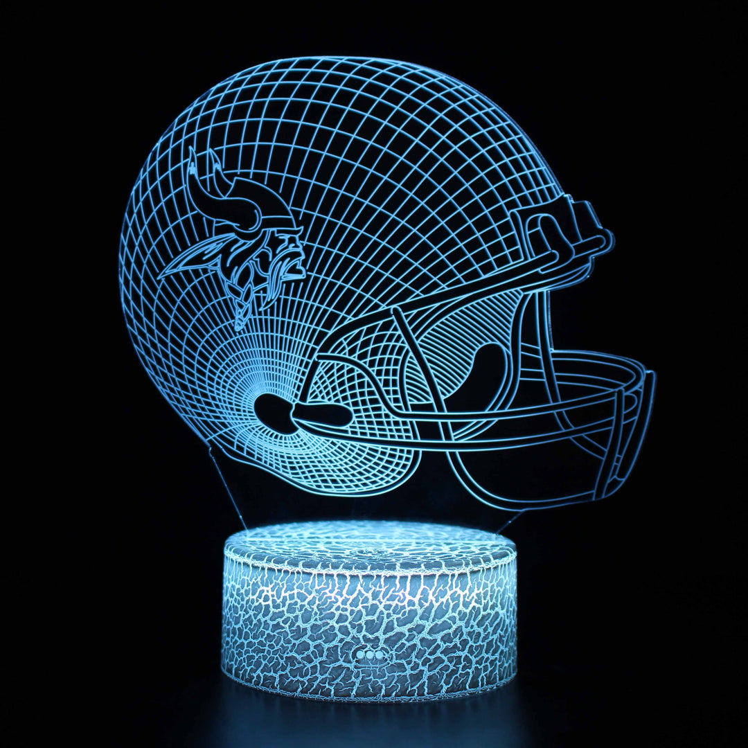 Lisslune | Minnesota Vikings Football Helmet 3D Optical Illusion Lamp