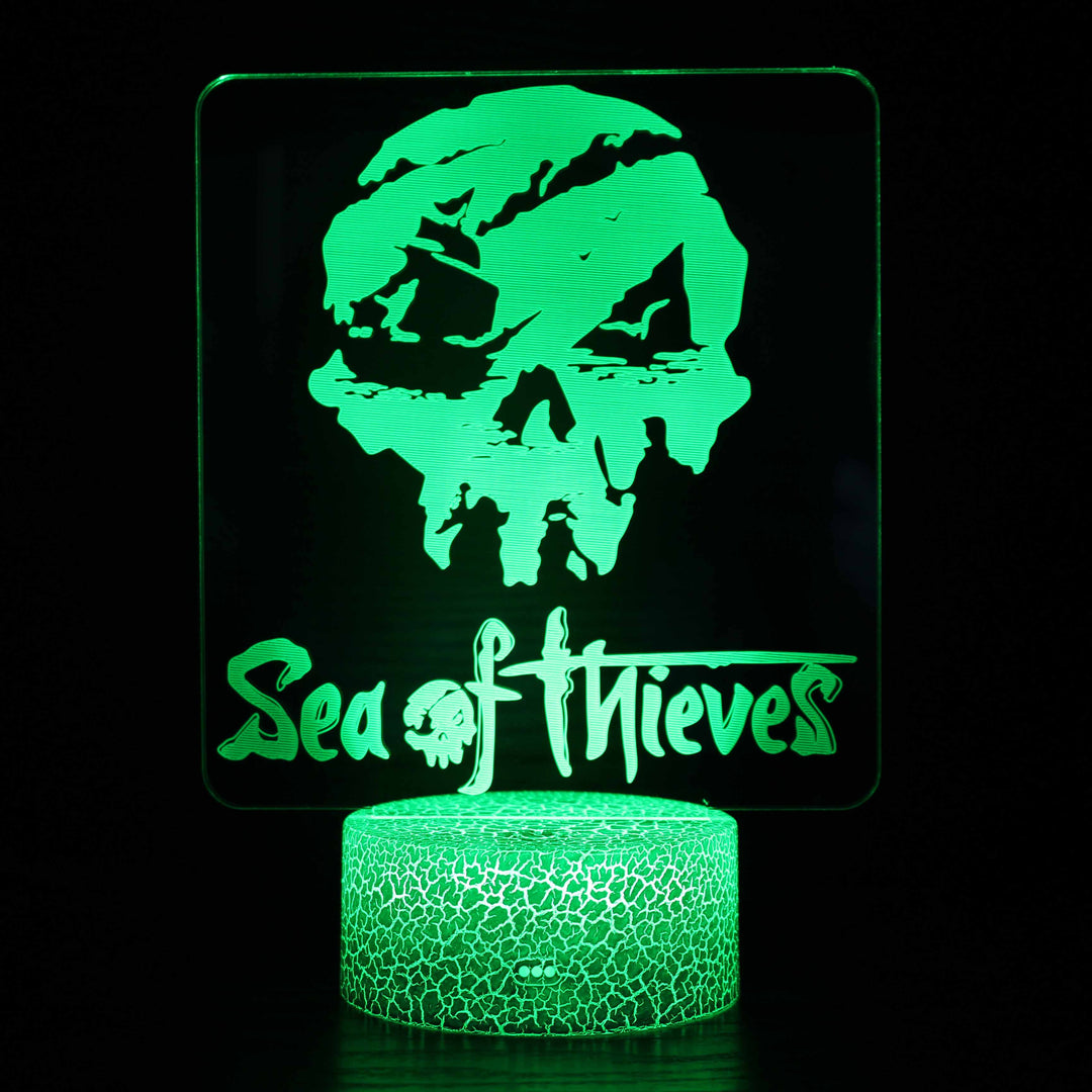 Lisslune | Halloween Sea of Thieves Skull 3D Optical Illusion Lamp