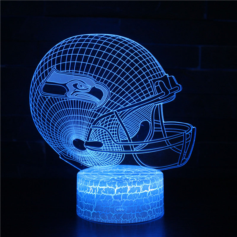 Lisslune | Seahawks Football Helmet 3D Optical Illusion Lamp