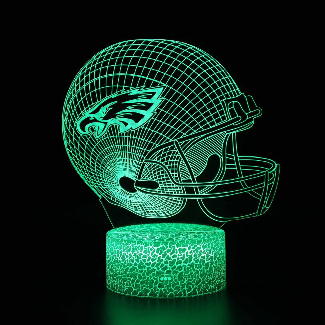 Lisslune | Philadelphia Eagles Football Helmet 3D Optical Illusion Lamp
