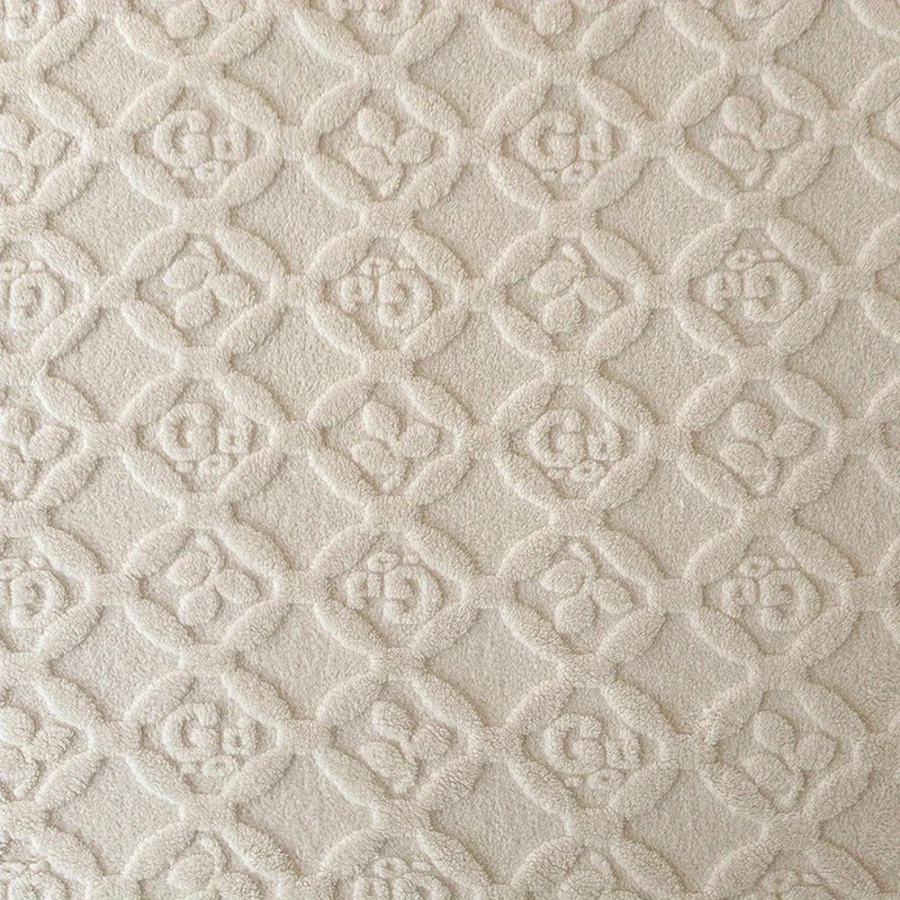 Lisslune | Leaf Embroidery Fleece Winter Blanket