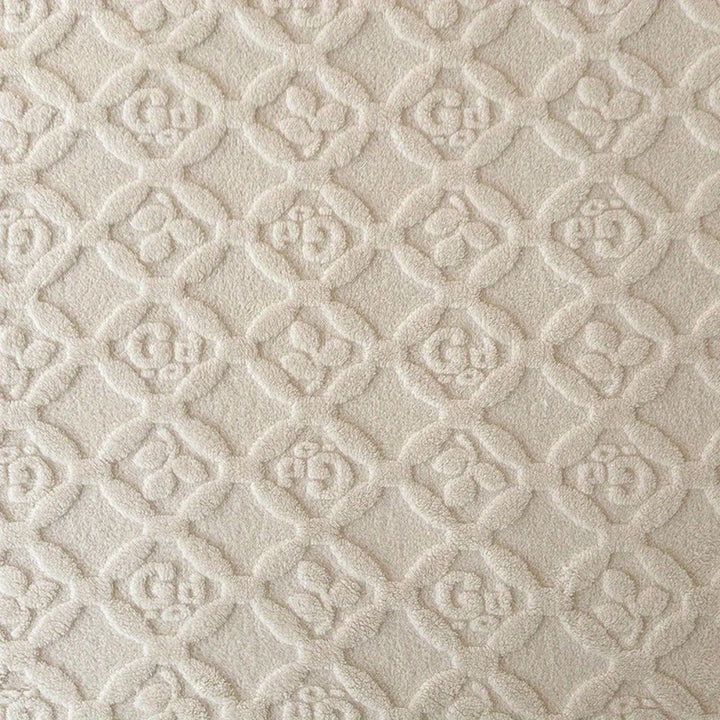 Lisslune | Leaf Embroidery Fleece Winter Blanket
