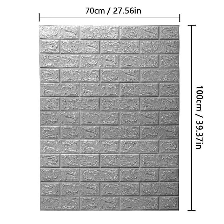 Lisslune | 3D foam wallpaper in brick pattern
