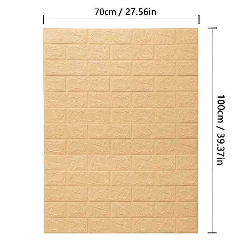 Lisslune | 3D foam wallpaper in brick pattern