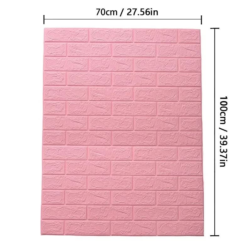 Lisslune | 3D foam wallpaper in brick pattern
