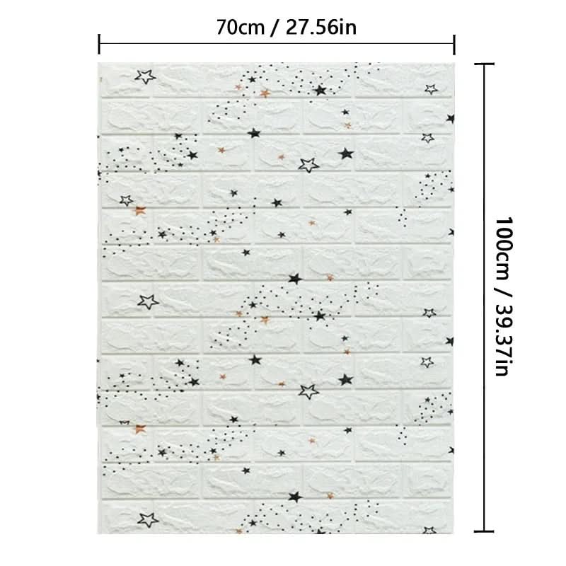 Lisslune | 3D foam wallpaper in brick pattern