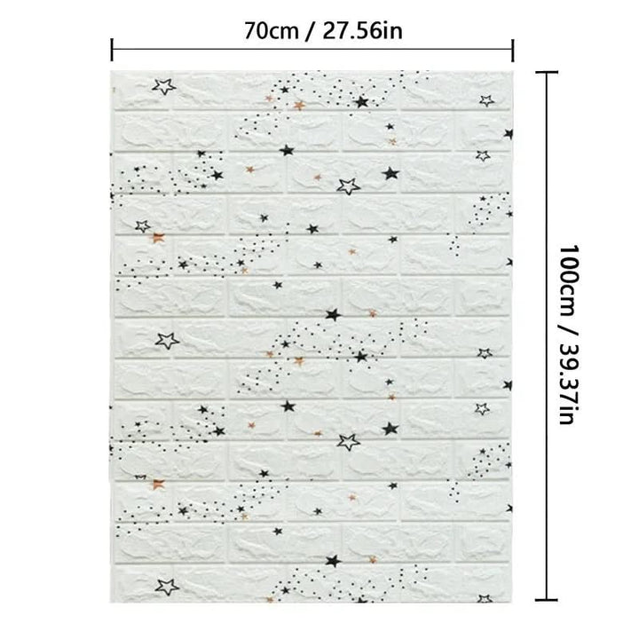 Lisslune | 3D foam wallpaper in brick pattern