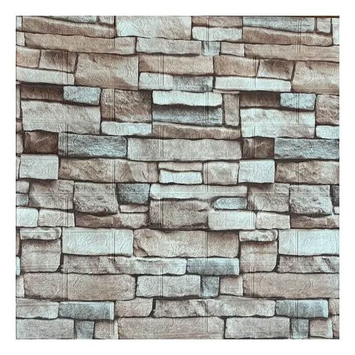 Lisslune | 3D foam wallpaper in brick pattern