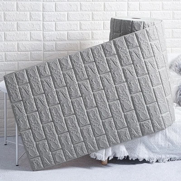 Lisslune | 3D foam wallpaper in brick pattern