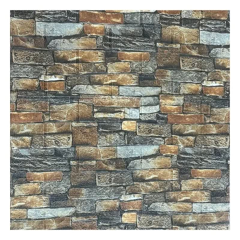Lisslune | 3D foam wallpaper in brick pattern