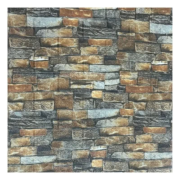 Lisslune | 3D foam wallpaper in brick pattern
