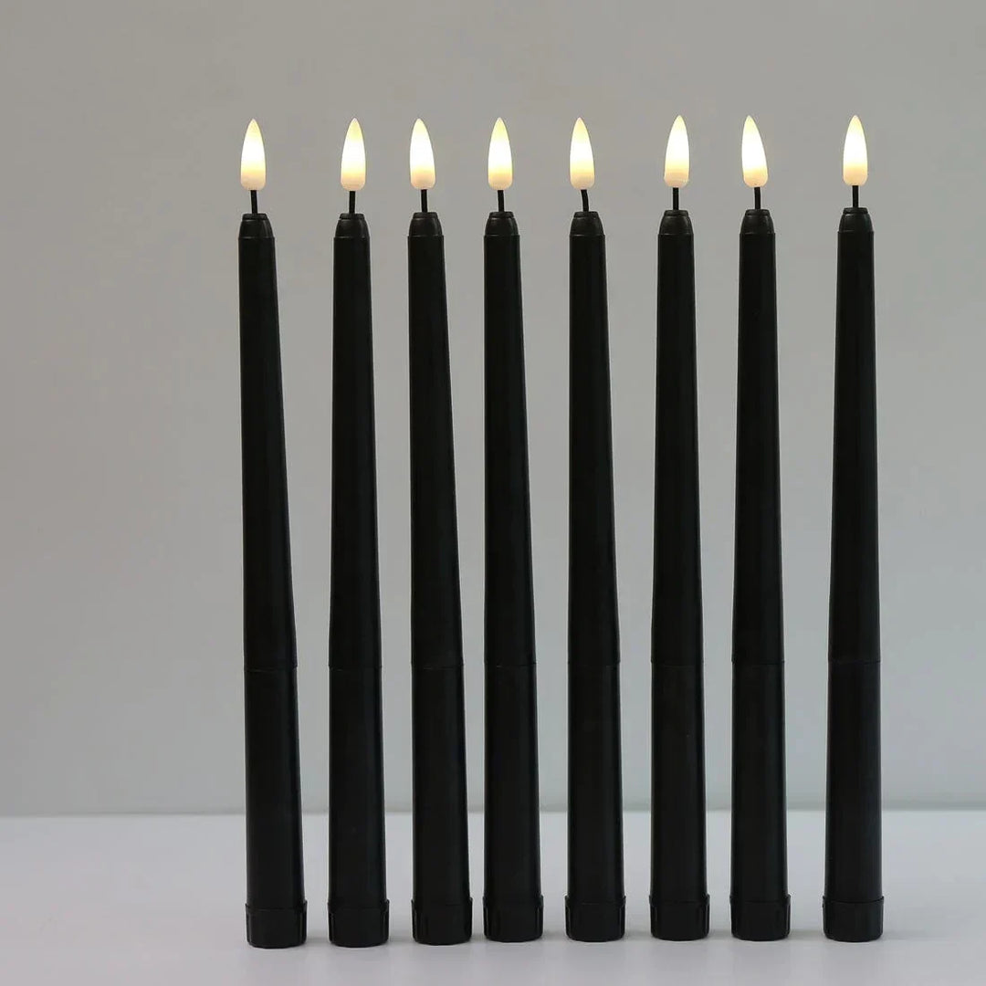 Lisslune | 3 pieces black LED candles with flickering flame