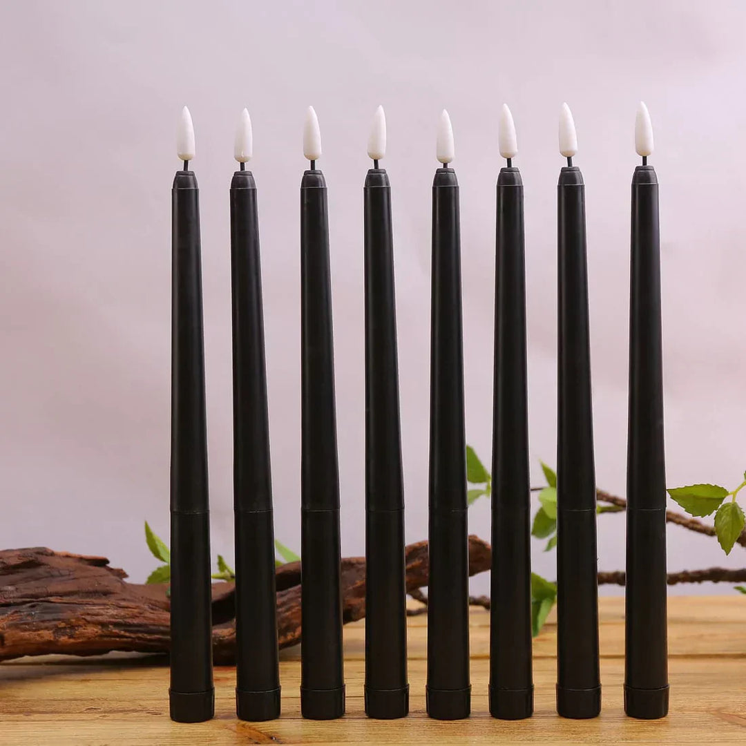 Lisslune | 3 pieces black LED candles with flickering flame