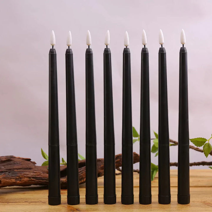 Lisslune | 3 pieces black LED candles with flickering flame