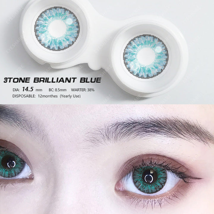 Rynx 3TONE Brilliant Blue 14.5 mm 1 Pair | 1 Year