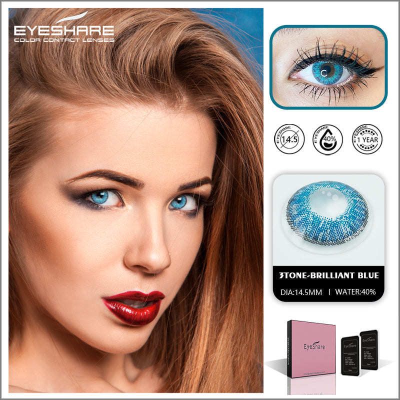 Rynx 3TONE Brilliant Blue 14.5 mm 1 Pair | 1 Year
