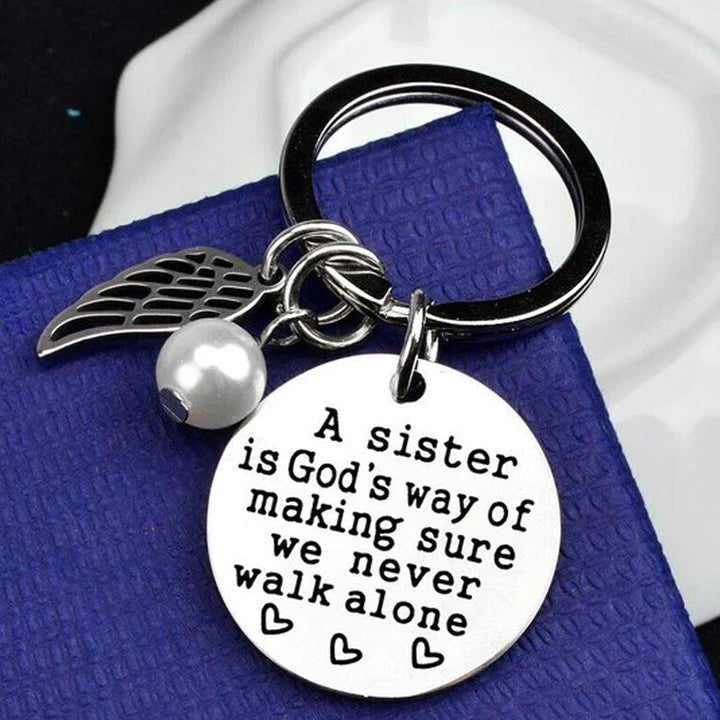 Lisslune | A sister is God's way of ensuring that we never walk alone keychain