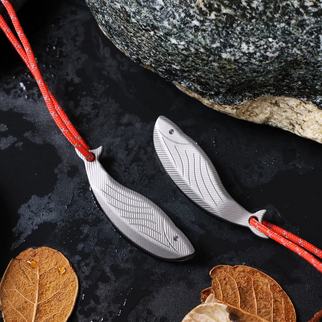 Lisslune | Pure Titanium Fish-Shaped Survival Whistle - Loud, Portable, Cute