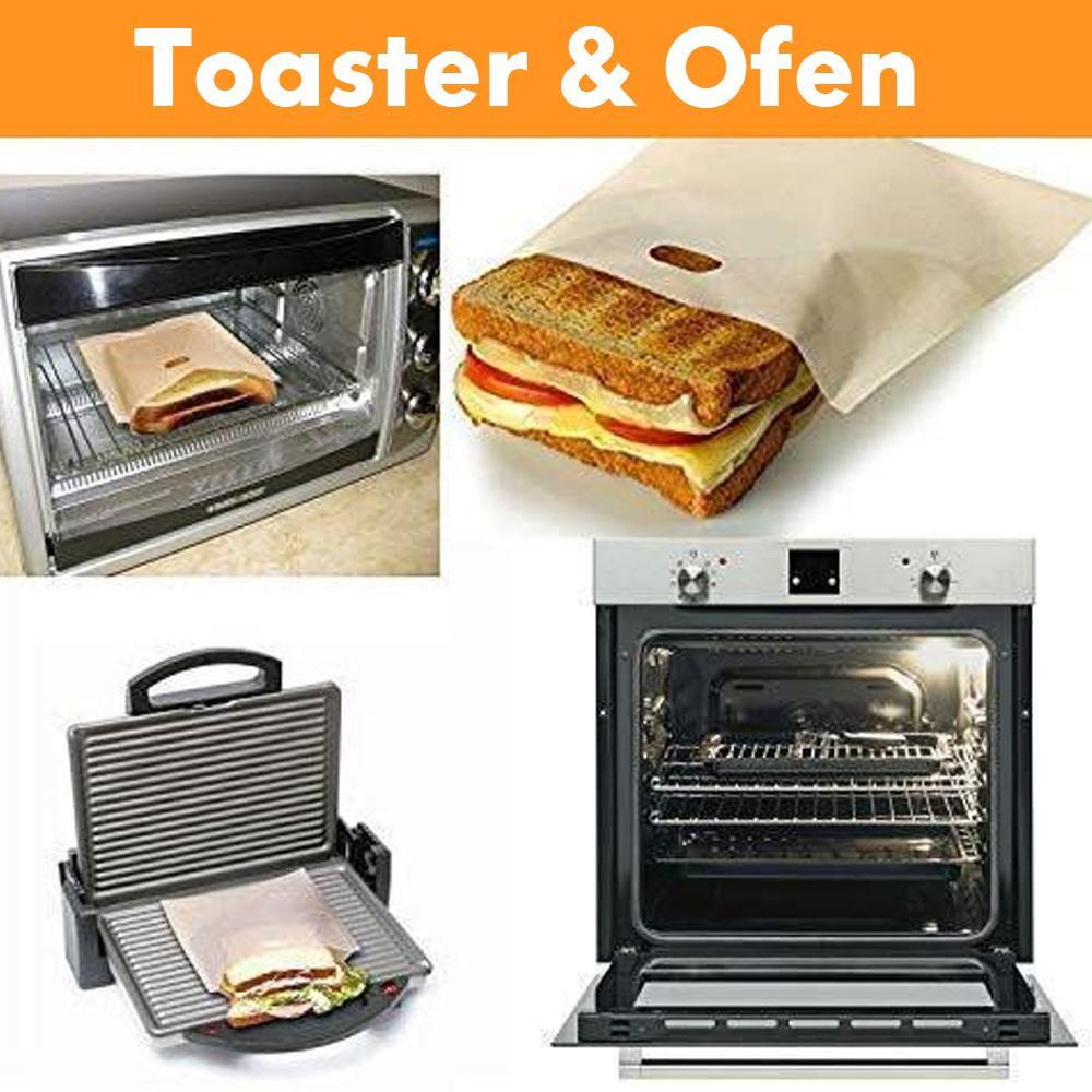 Lisslune | Bequee Non-Stick Toast Bags for Microwave, Reusable, 5-Pack