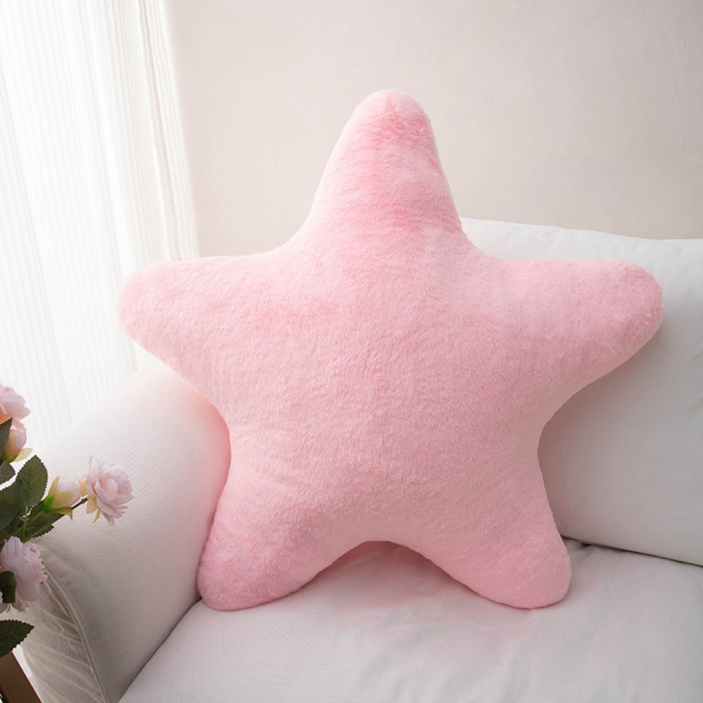 Lisslune | Cuddly Pastel Fluffy Star Cushion