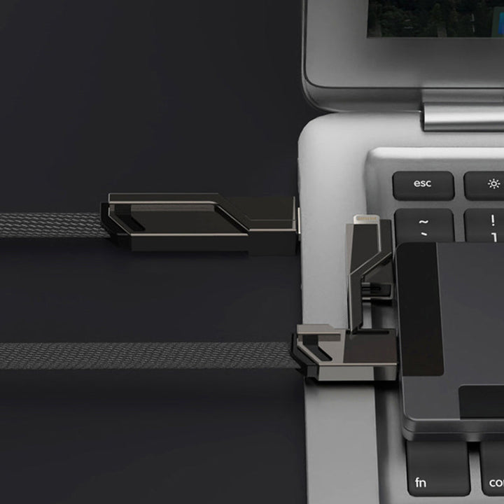 Lisslune | 4-in-1 braided anti-tangle charging cable