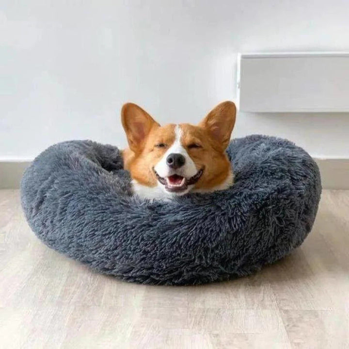 Lisslune | Long Plush Donut Pet Bed with Washable Cover and Non-Slip Base