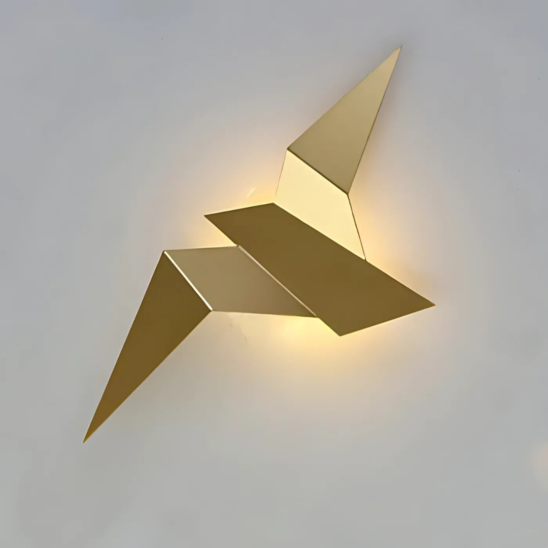 Lisslune | Origami Wall Lamp – Unique Wall Lighting in Japanese Style for Living Room and Bedroom