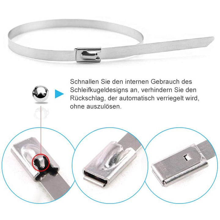 Lisslune | Multi-purpose metal cable ties (100 PIECES)