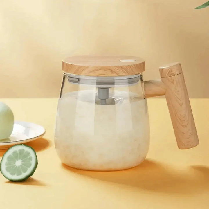 Lisslune | Intelligent Mug – Self-Stirring Cup with Wood Design