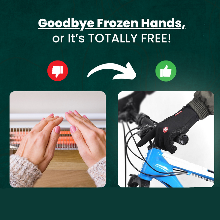Lisslune | Warm Waterproof Gloves: Thermal Gloves with Touch Screen | Biking, Golf, Raynaud's, and Winter Sports